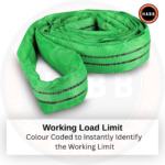 Wholesale Box (30 Units) - Endless Round Sling WLL 2 Ton (4,409 lbs) | 2 m Length | EN 1492-2 Standard | 7:1 - Image 2