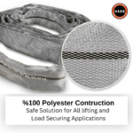 Wholesale Box (10 Units) - Endless Round Sling WLL 4 Ton (8,818 lbs) | 2 m Length | EN 1492-2 Standard | 7:1 - Image 5