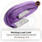 Polyester Webbing Sling – 4-Ply Flat Eyes | WLL 1000 kg (2205 lbs) | EWL 15 m (49,21 ft) | SF 7:1 - Image 5