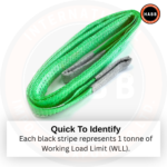 Polyester Webbing Sling – 4-Ply Flat Eyes | WLL 2000 kg (4409 lbs) | EWL 0,5 m (1,64 ft) | SF 7:1 - Image 6