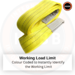 Polyester Webbing Sling – 4-Ply Flat Eyes | WLL 3000 kg (6614 lbs) | EWL 12 m (39,37 ft) | SF 7:1 - Image 2