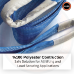 Polyester Webbing Sling – 4-Ply Flat Eyes | WLL 8000 kg (17637 lbs) | EWL 3 m (9,84 ft) | SF 7:1 - Image 3