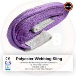 Polyester Webbing Sling – 4-Ply Flat Eyes | WLL 1000 kg (2205 lbs) | EWL 12 m (39,37 ft) | SF 7:1