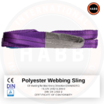 Polyester Webbing Sling – 4-Ply Flat Eyes | WLL 1000 kg (2205 lbs) | EWL 15 m (49,21 ft) | SF 7:1 - Image 2